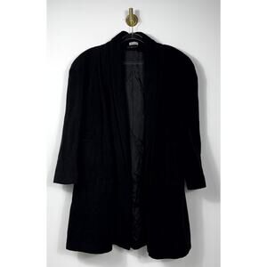 Made in USA, Vintage Black 100% wool women Coat Goth Romantic size L